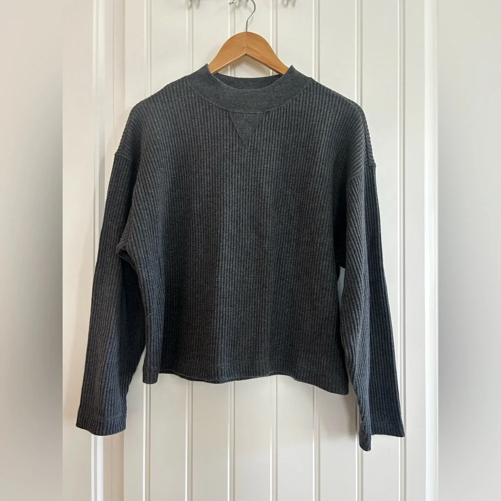 Gap oversized long sleeve waffle t-shirt - Picture 8 of 8